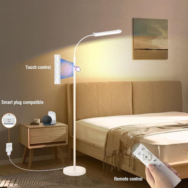 Detalle de marctronic Weiß LED Stehlampe 18 W dimmbar