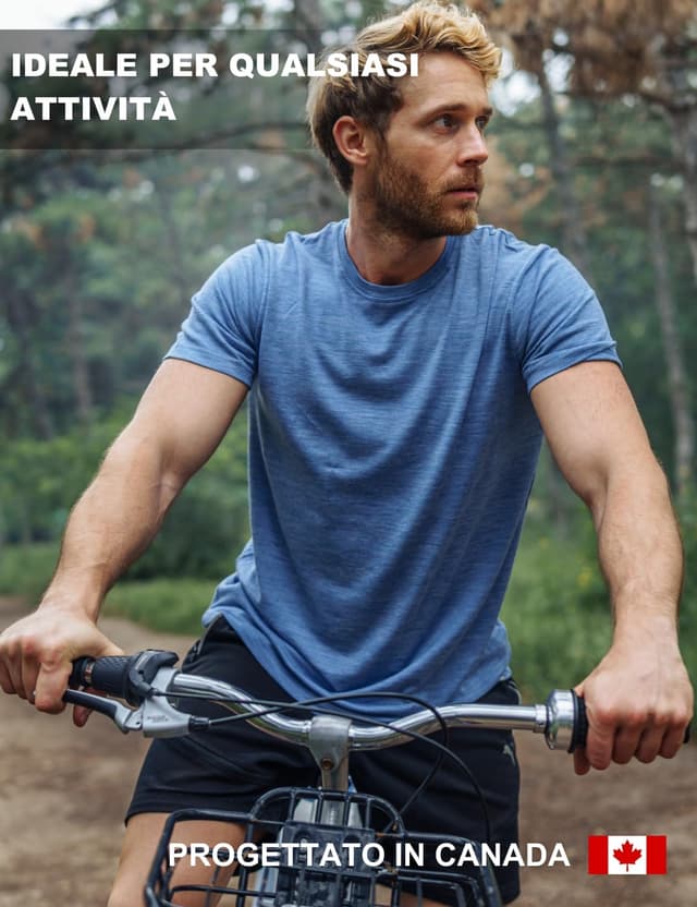 Detalle 2 de Merino.tech maglietta merino uomo 165 g/m²