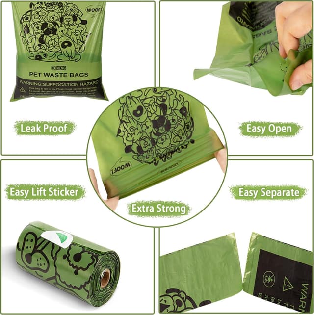 Detalle de Dog poo bags refill rolls 450 counts