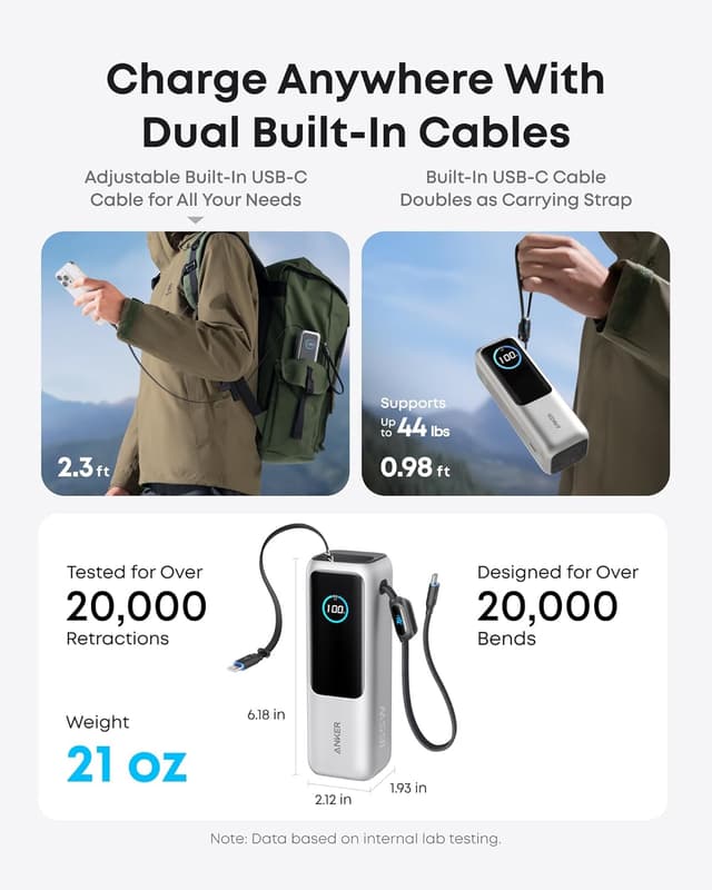 Thumbnail 2 de Anker Zolo Power Bank 25000mAh ⚡ Carga Rápida y Múltiple