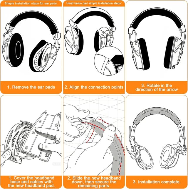 Detalle de TAIANJI DT 770 Pro ear pads replacement set (velour) for Beyerdynamic DT770/DT880/DT990 and compatible models – Gray