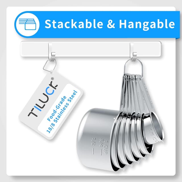 Thumbnail 3 de TILUCK Stainless Steel Measuring Cups 13-piece 🍴