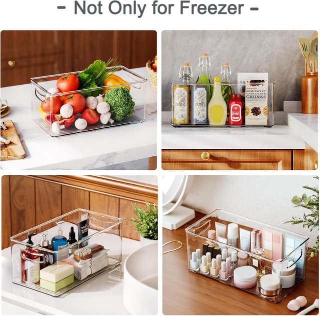 Thumbnail 6 de Heyuzb 8-Pack Freezer Organizer Bins (Stackable, Clear PETG) with Side Handles