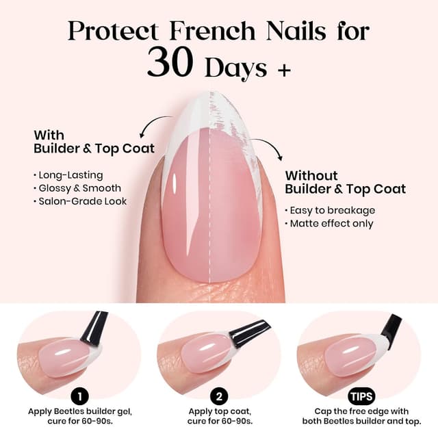Detalle 1 de Beetles French Tips 210 rosa