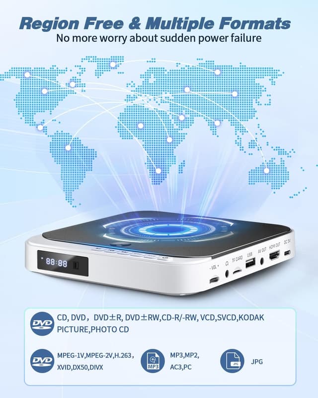 Thumbnail 6 de Desobry MD115W-04DE Lettore DVD compatto per TV