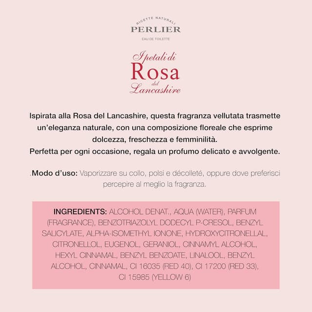 Detalle de Perlier Profumo Rosa del Lancashire Eau de Toilette 100 ml
