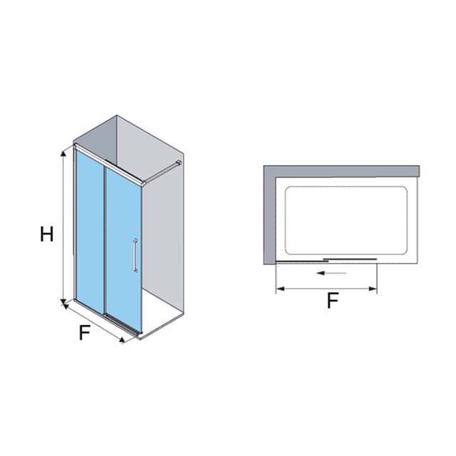 Thumbnail 3 de Profiltek Hit Hi-250 separador ducha 6mm, 195 cm