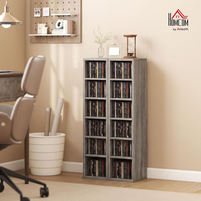 Detalle 2 de HOMCOM étagère colonne pour CD, 204