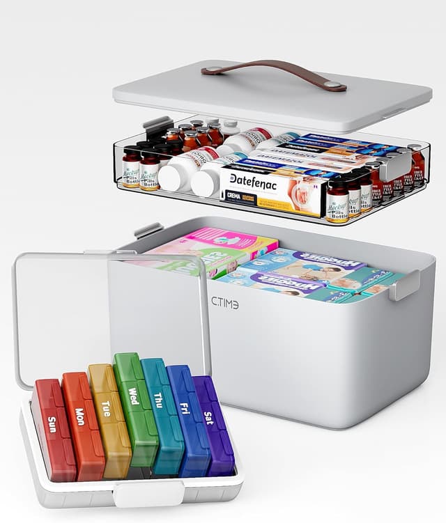 Thumbnail 5 de CTIME 4 Lagige Medikamentenbox Tragbar