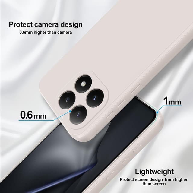 Detalle de GiiYoon Liquid-Silicone-Case für Xiaomi 15T – kratzfest, weiches Mikrofaserfutter, Rundumschutz