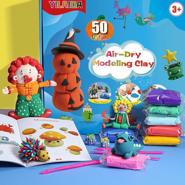 Thumbnail 4 de YILAIDA Air Dry Clay 50‑colour modelling set 🎨