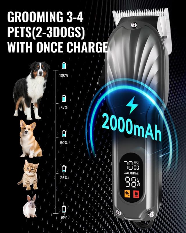 Thumbnail 6 de Dog Clippers Professional Cordless Trimmer