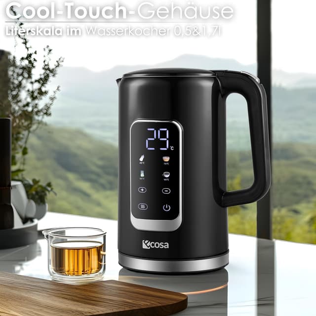 Thumbnail 5 de Wasserkocher Edelstahl mit Temperatureinstellung 1,7 L