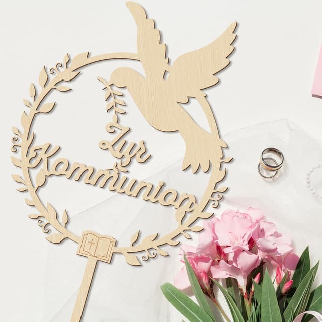 Thumbnail 4 de Giftota Kommunion Cake Topper aus Holz