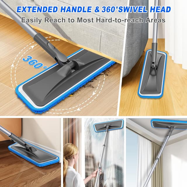 Thumbnail 3 de BPAWA Microfibre Mop with 150cm Adjustable Handle