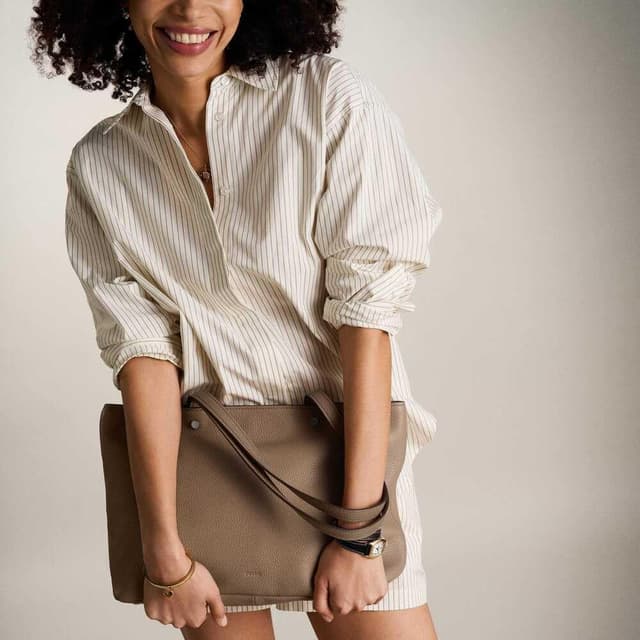 Detalle de FOSSIL Jessie leather or polyurethane tote bag for women