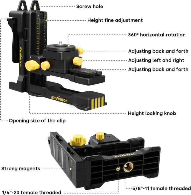 Thumbnail 2 de Enventor L-Shape Magnetic Bracket Base for Laser Level