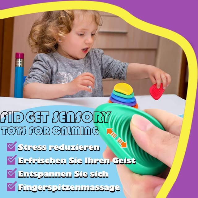 Detalle de Sensory Stones Fidget Toys 6 Stück für Stress
