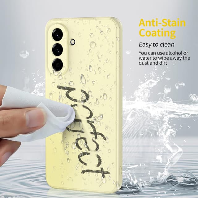 Detalle de Watana Hülle für Samsung Galaxy A56: Soft-Touch Silikoncase mit Mikrofaserfutter (weiß)