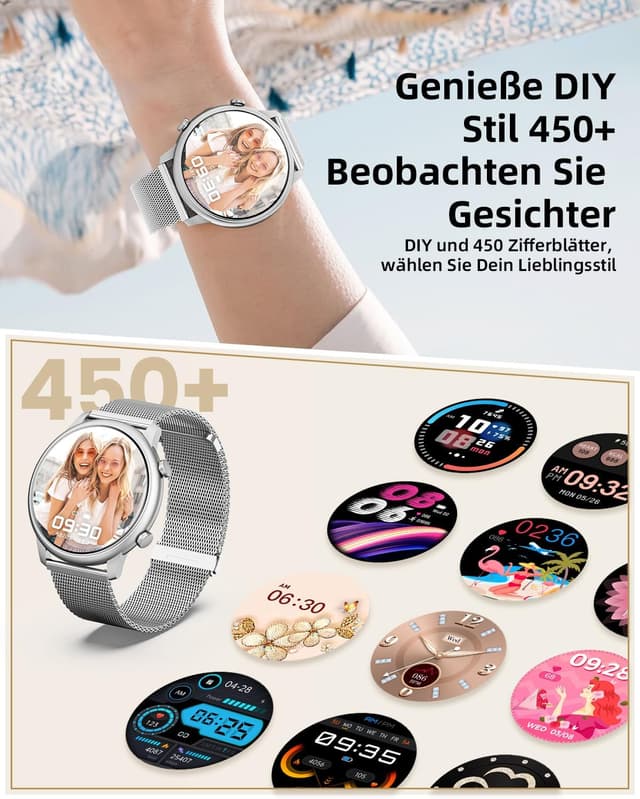 Thumbnail 4 de Hwagol Smartwatch Damen 1,39 Zoll