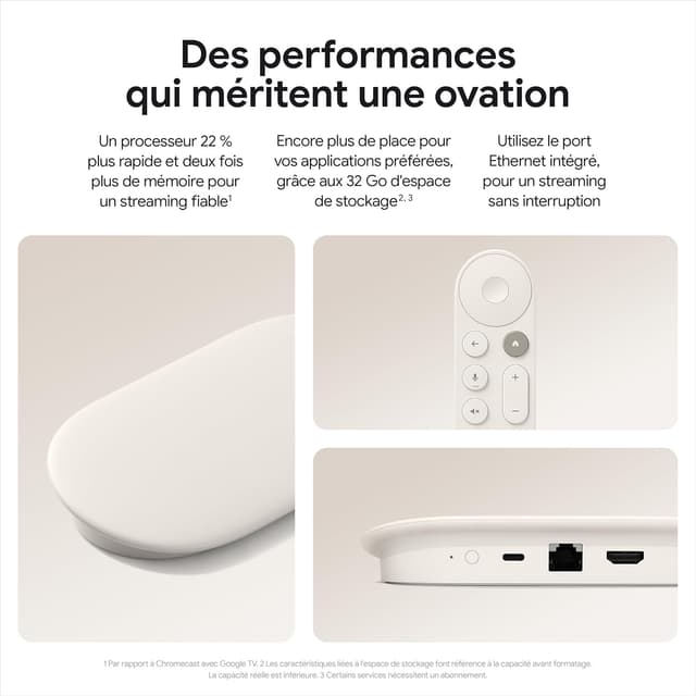 Thumbnail 3 de Google TV Streamer 4K Bianco 32 Go