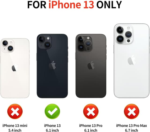 Detalle 2 de Aolcev iPhone 13 Case with Card Holder (up to 4 cards) – Dual-layer shockproof wallet cover in Black