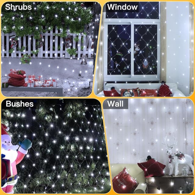 Thumbnail 6 de Joycome Rete luminosa da esterno Natale 3x2 m con 200 LED, spina e timer, IP65