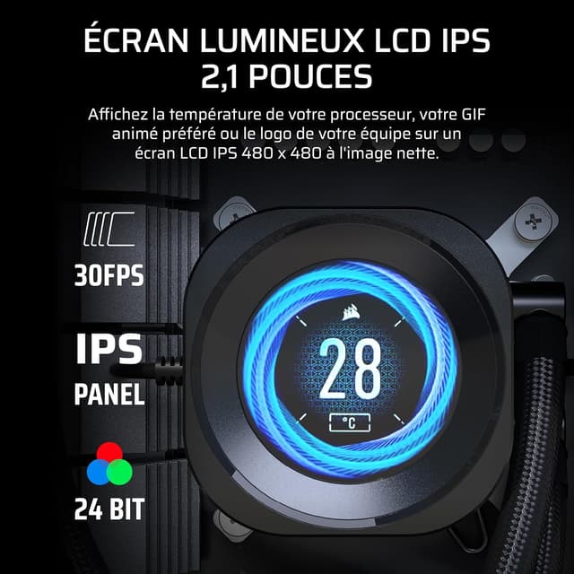 Thumbnail 2 de CORSAIR NAUTILUS 360 RS LCD Watercooling 360 mm