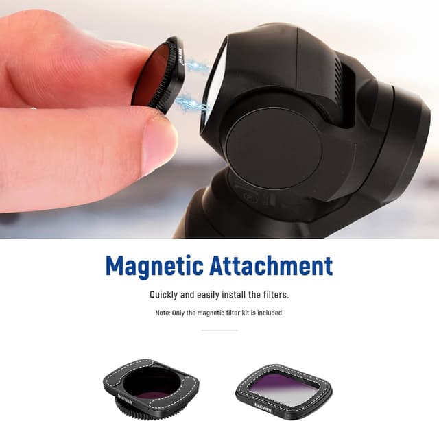 Detalle de DJI Osmo Pocket magnetic lens filter kit
