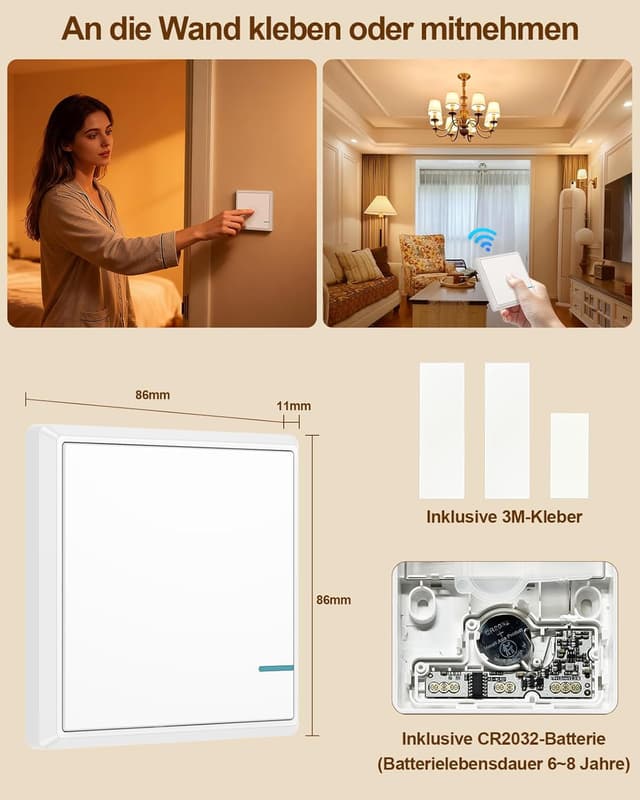 Thumbnail 3 de Thinkbee Lichtschalter Set 230V 500m