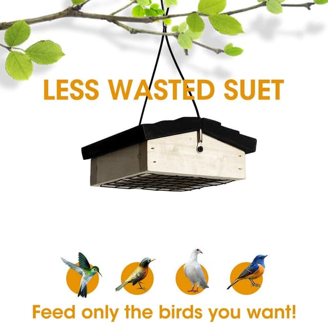 Detalle de Mardili Cedar Suet Upside-Down Bird Feeder