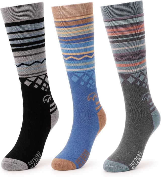 Thumbnail 5 de OutdoorMaster Calze in lana merino da sci termiche antiscivolo