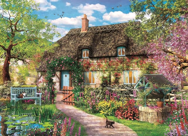 Detalle 2 de Clementoni 39520 „Das alte Cottage“ Puzzle mit 1.000 Teilen (ab 14 Jahren)