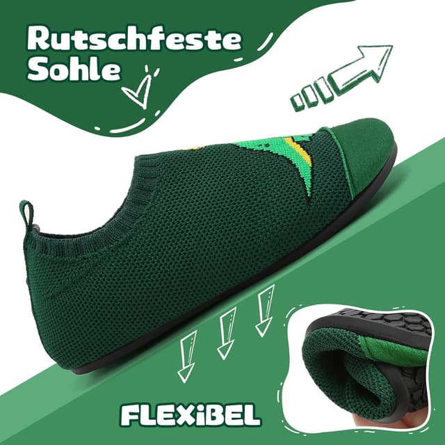 Detalle de VOLHAL Hausschuhe Kinder: Barfußschuhe/Lauflernschuhe mit Flyknit, rutschfester Sohle (unisex)
