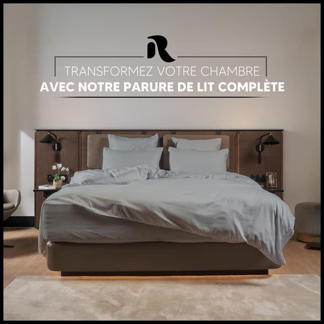 Thumbnail 4 de Richbond Drap Plat 240x270 Microfibre Gris Clair