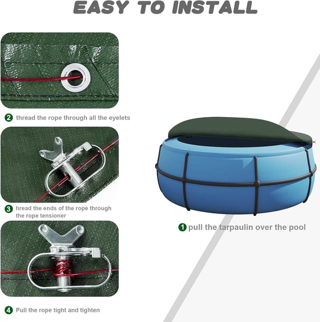Thumbnail 8 de WOLTU Cobertor para Piscina Redonda Ø 420 cm 🏊♀