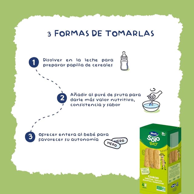 Thumbnail 4 de Hero Solo - Pack Galletas Ecológicas 🍪 Sin Aceite de Palma, 8 Meses