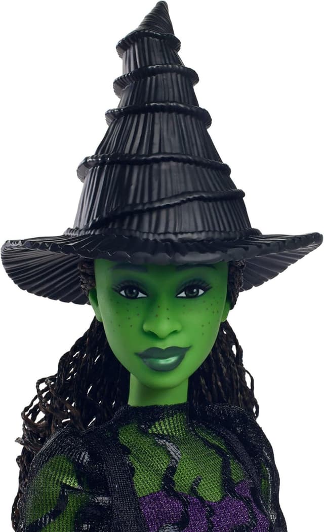 Detalle de Mattel Wicked Elphaba Muñeca Articulada con Vestido y Accesorios 💚