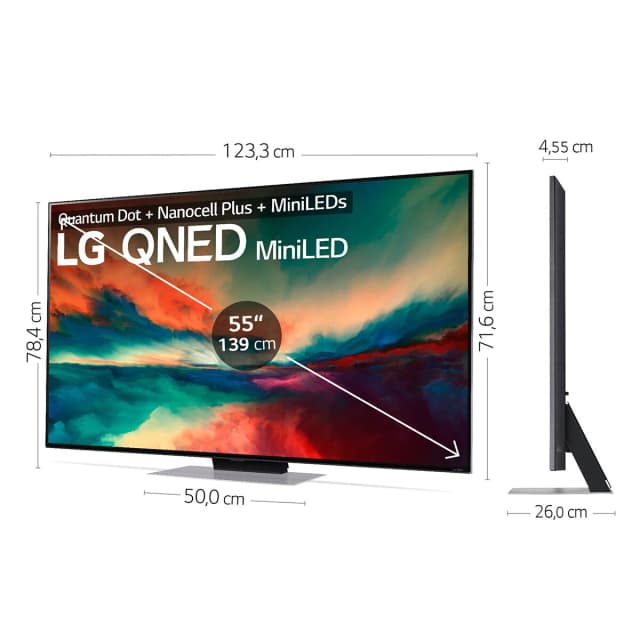 Detalle de LG 55QNED866 QNED MiniLED de 55" (139 cm) 4K reacondicionada Grado C con webOS 23 y Dolby Vision/Atmos