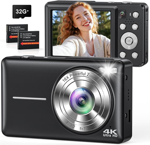 Detalle de Camkory Digitalkamera 4K 64MP