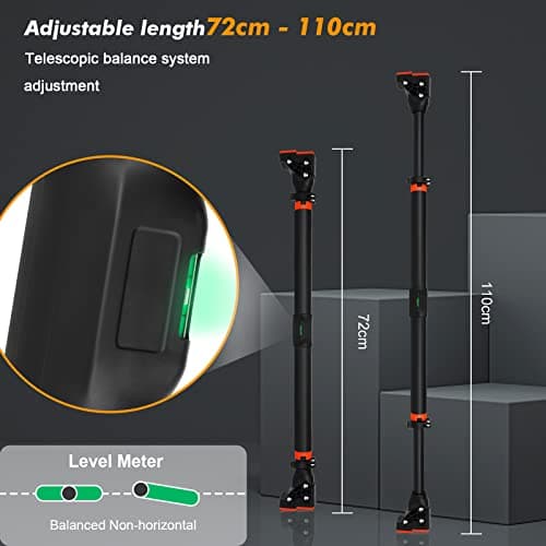 Thumbnail 6 de AETKFO Barra de Dominadas sin Tornillos ajustable 72-110 cm (hasta 200 kg) para marco de puerta