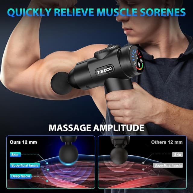 Thumbnail 5 de TOLOCO Massage Gun 10-Head Percussion Massager