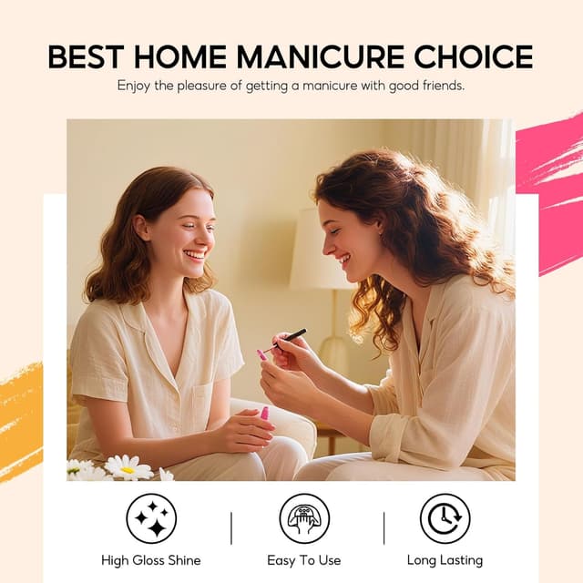 Thumbnail 6 de Peacecolor UV-Nagellack-Set mit 55 Farben (60-teilig) inkl. Base- und Top-Coats für Gelnägel-Starter