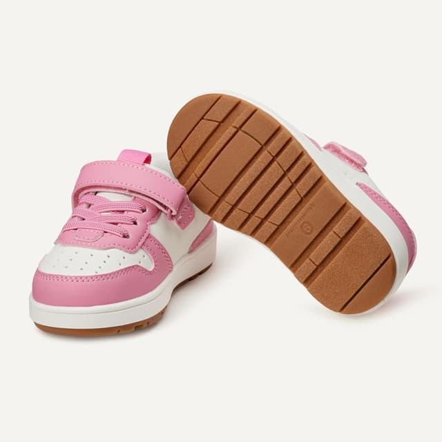 Detalle de Amazon Essentials Unisex Kids’ Low-Top Hook & Loop Court Trainers