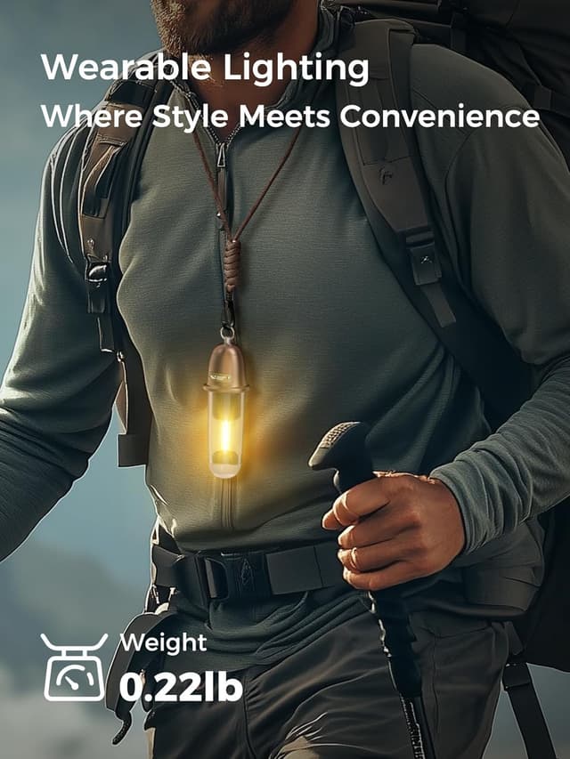 Detalle de Smiling Shark G350 : lanterne de camping LED USB rechargeable IPX4, 3 modes et ambiance blanche/chaude