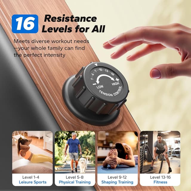 Detalle 2 de MERACH Magnetic Rower with 130 cm extended rail and app-based training