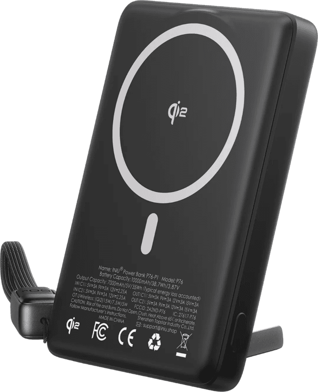 Detalle de INIU MagPro Ultra Slim 10.000 mAh Powerbank mit MagSafe-Qi2 für iPhone 12 und neuer