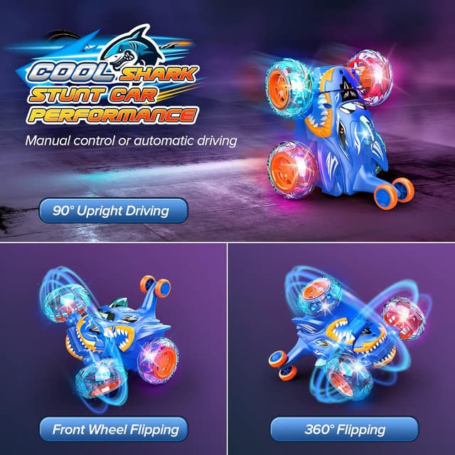 Detalle de Dislocati LED Shark Monster Truck 2.4GHz Remote Control Car (3–8 Year Olds)