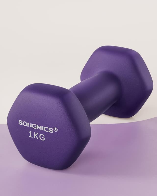 Detalle 2 de Lot de 2 haltères hexagonaux SONGMICS en néoprène