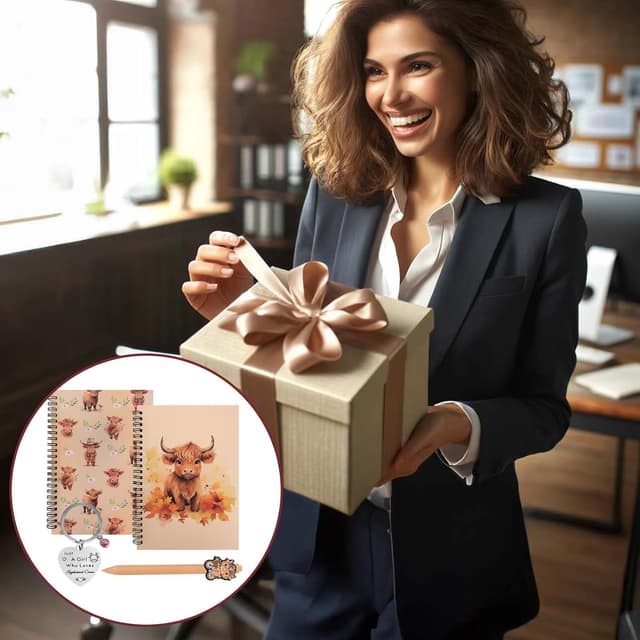 Thumbnail 6 de Highland cow stationery set, 4 pieces